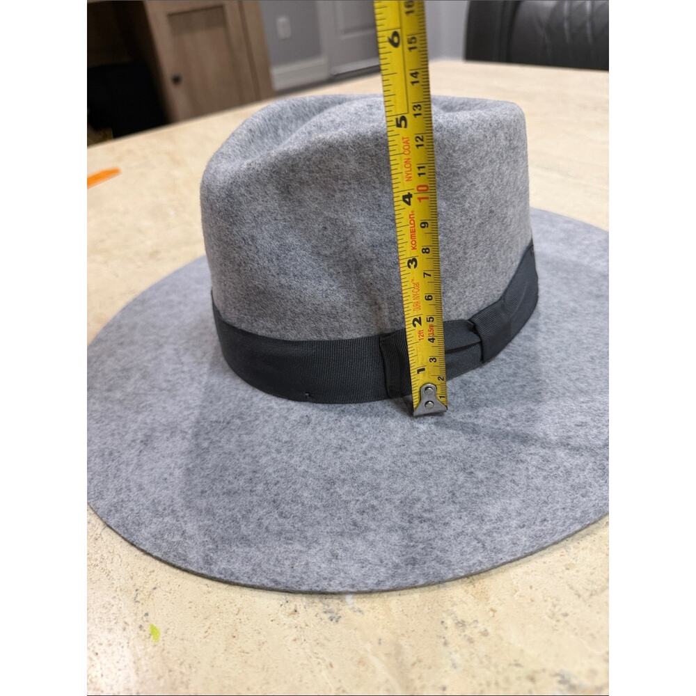 Patina The Lark Wool Fedora Western Hat Handcrafted Wide Brim Gray NWT Size M - Picture 7 of 7